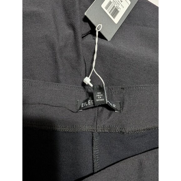 Eileen Fisher Womens Washable Stretch Crepe Slim Ankle Pants XL Black Retail Mad - Picture 12 of 13